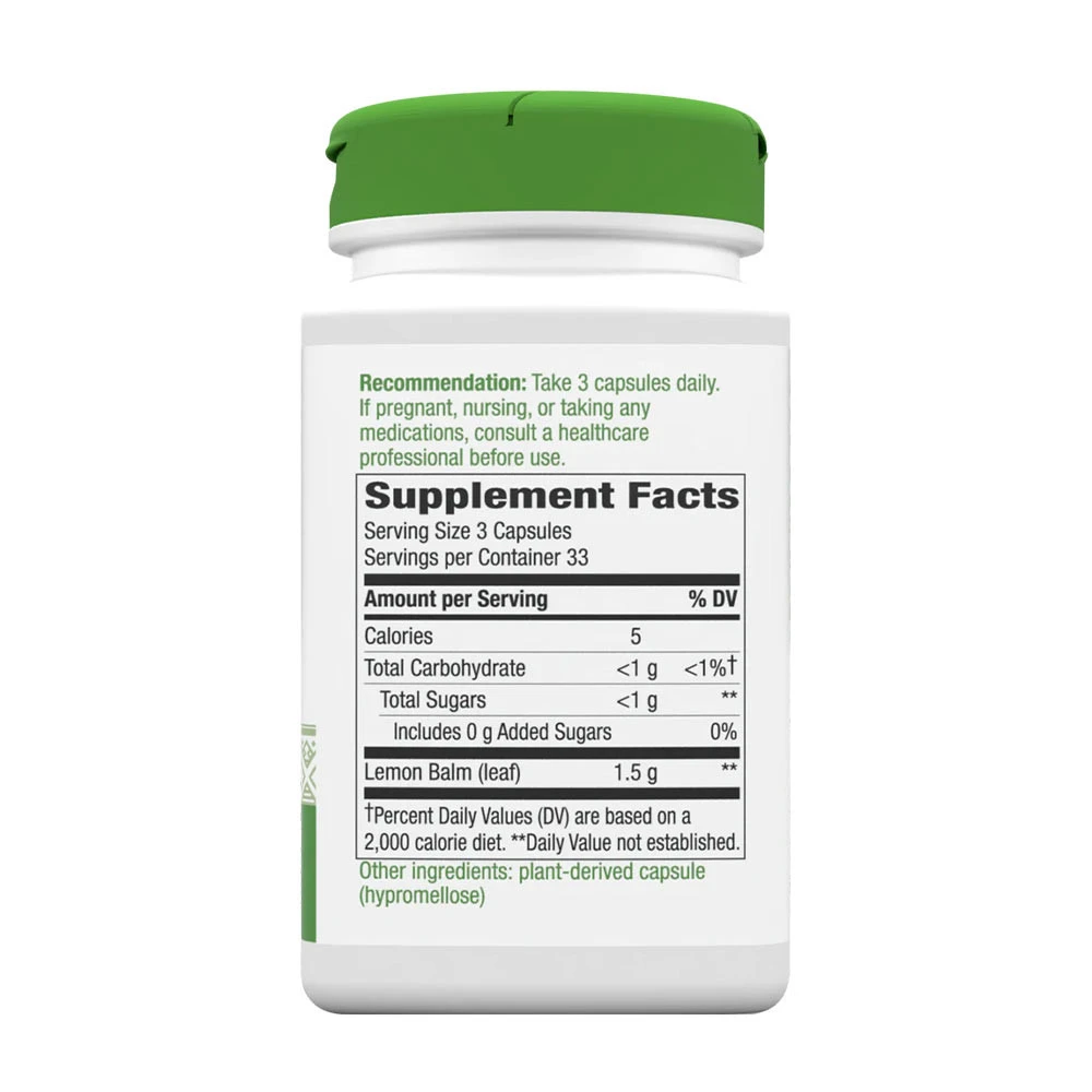 Nature's Way - Melisa, 100 kapsułek - obrazek 2