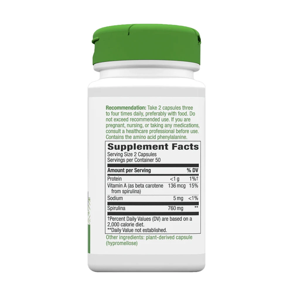 Nature's Way - Spirulina (100 kapsułek) - obrazek 2