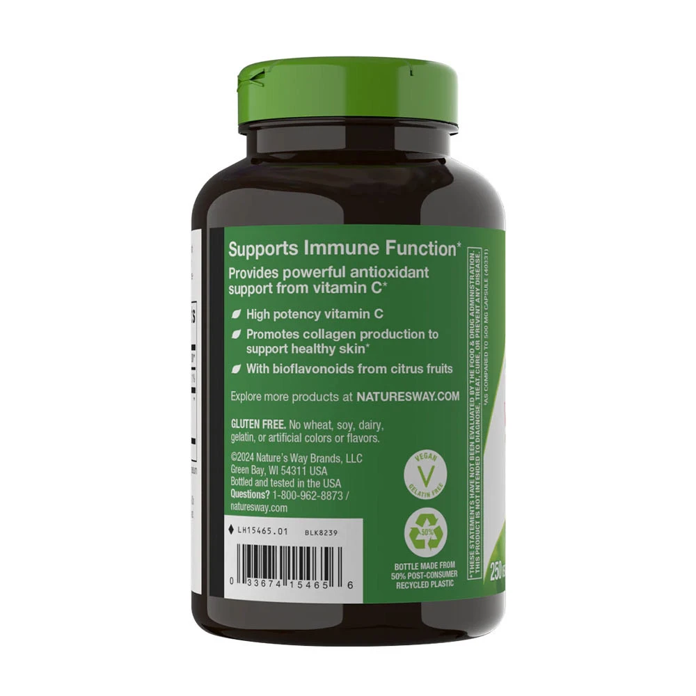 Nature's Way - Witamina C z bioflawonoidami, 250 kapsułek - obrazek 3