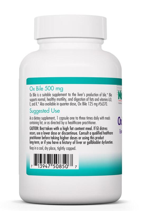 Nutricology - Żółć wołowa 500 mg, 100 kapsułek roślinnych - obrazek 3