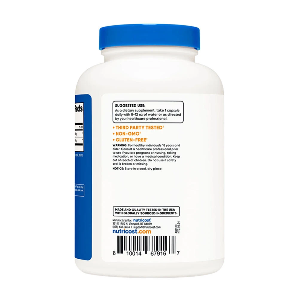 Nutricost - Kapsułki z betainą HCl i pepsyną Nutricost (240 kapsułek) - obrazek 3