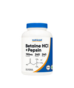 Nutricost Betaina HCI + Pepsynę Kapsułki (240 Kapsułek)