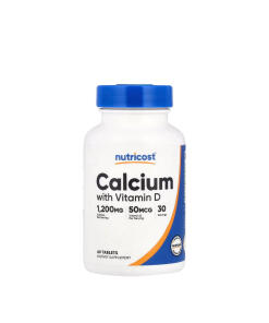 Nutricost Wapń (z Witaminą D3) (60 Tabletek)