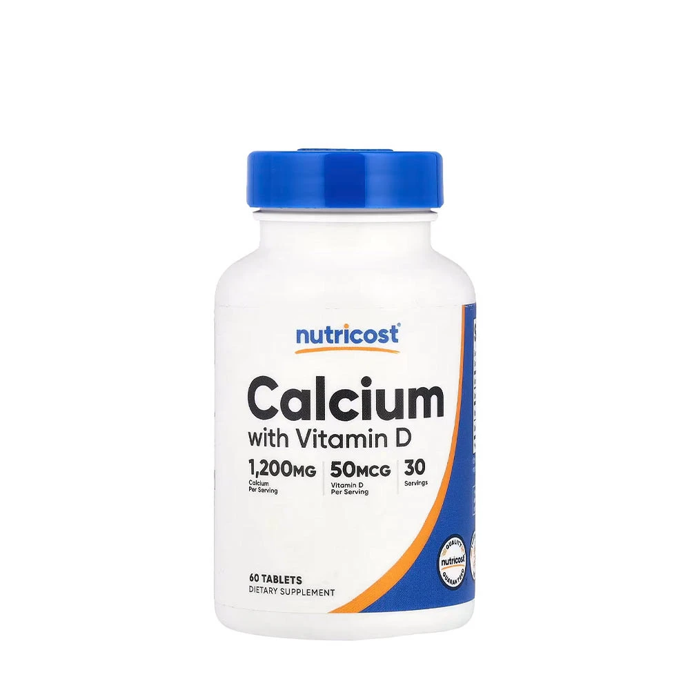 Nutricost Wapń (z Witaminą D3) (60 Tabletek)