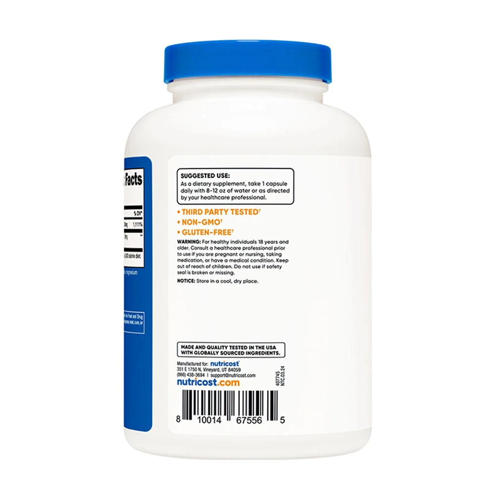 Nutricost - Witamina C z dziką różą w kapsułkach (240 kapsułek) - obrazek 3