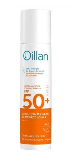 Oillan - Mgła przeciwsłoneczna OILLAN SPF50 (75 ml)