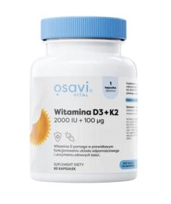 OSAVI Witamina D3 + K2 2000 IU + 100 mcg (60 softgels)