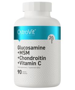 OSTROVIT glukozamina + MSM + chondroityna + witamina C (90 tabletek)