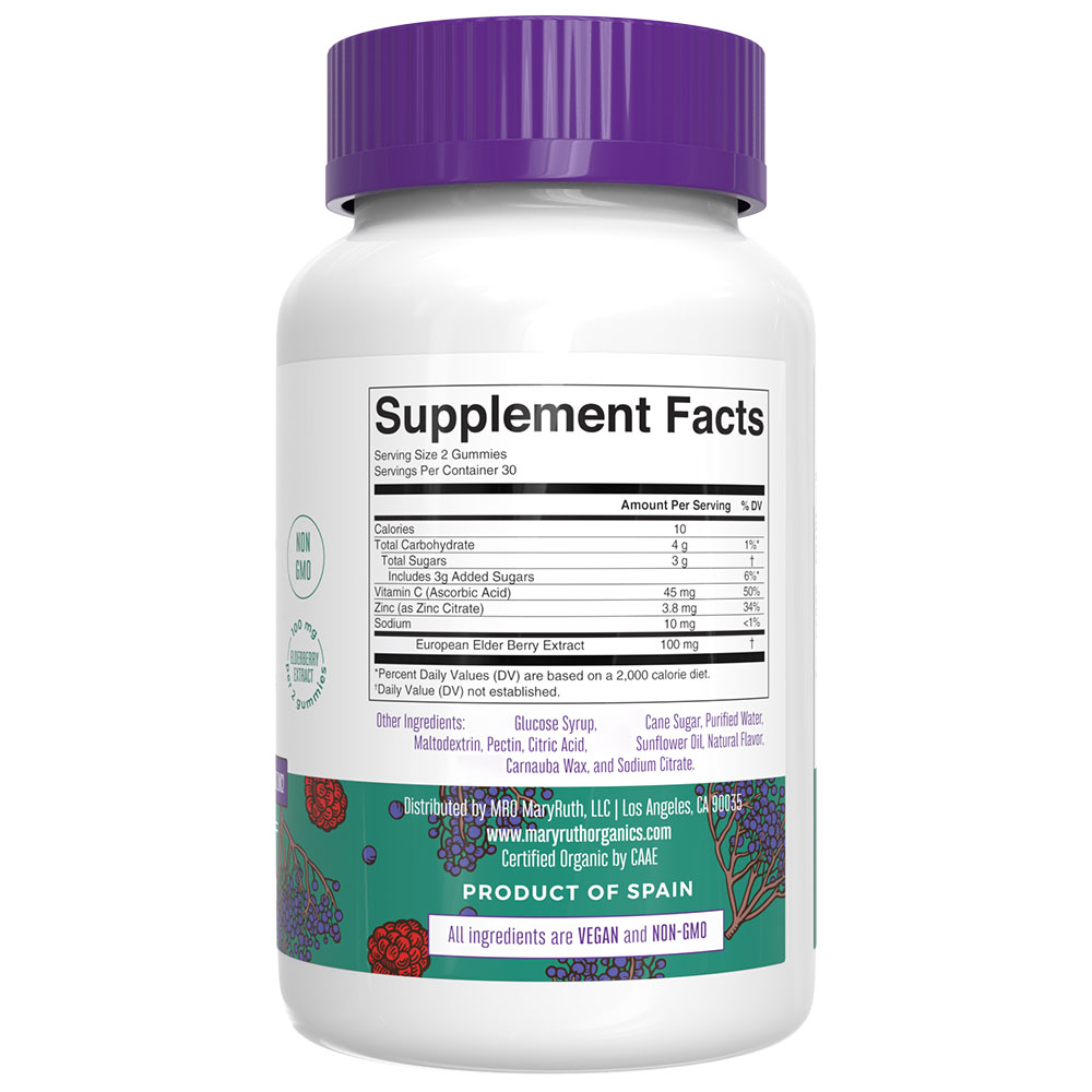 Ekologiczne gumy wzmacniające odporność dla dzieci, mieszane owoce leśne - 60 gumek - obrazek 4