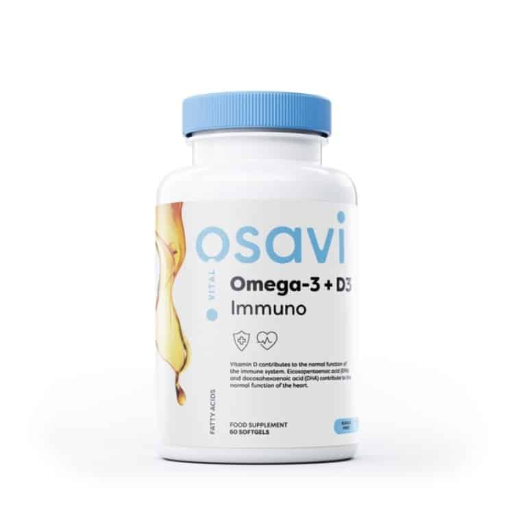 Omega-3 + D3 Immuno, Cytryna - 60 miękkich kapsułek