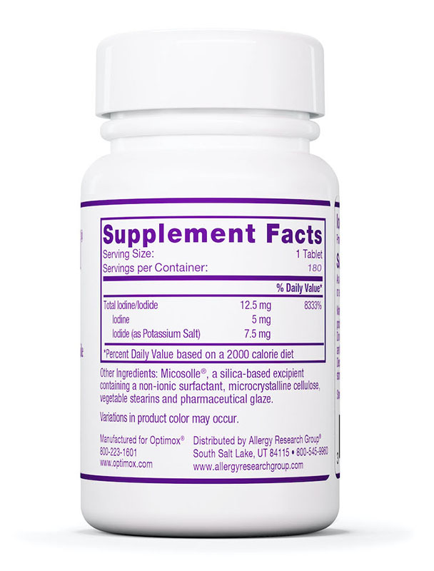 Optimox Corporation - Iodoral 12,5 mg, 180 tabletek - obrazek 3