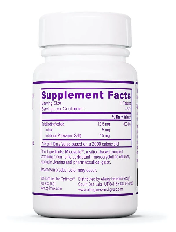 Optimox Corporation - Iodoral 12,5 mg, 180 tabletek - obrazek 3