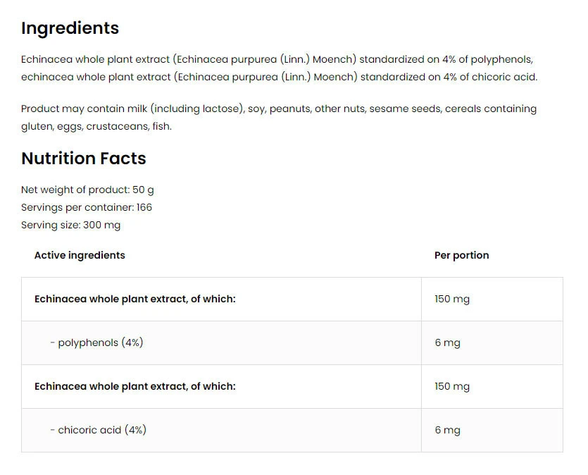 OstroVit - Ekstrakt z Echinacei Naturalny 50 g - obrazek 2
