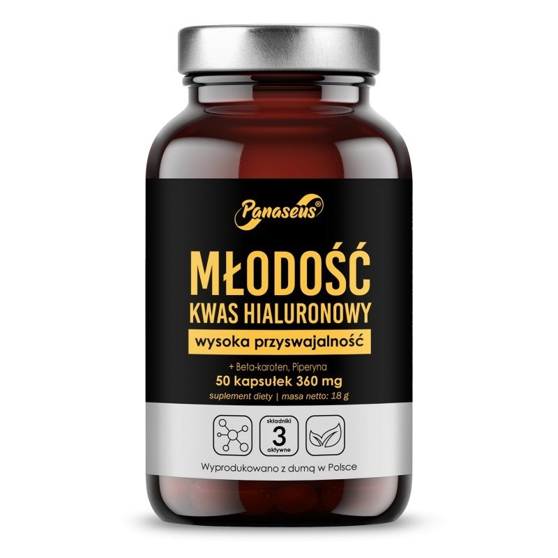 Panaseus - Kwas hialuronowy dla młodości Panaseus (50 kapsułek)