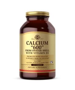 SOLGAR Calcium 600 ze skorupki ostrygówki z witaminą D3 (240 tabl.)