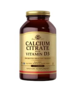 SOLGAR Calcium Citrate with Vitamin D3 - cytrynian wapnia z witaminą D3 120 tabletek