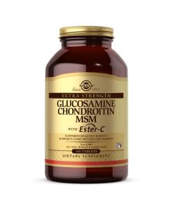 SOLGAR Extra Strength Glukozamina Chondroityna MSM z Ester-C (180 tabletek)
