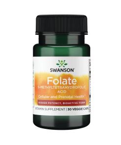 SWANSON Folian Quatrefolic 800mcg 30kaps
