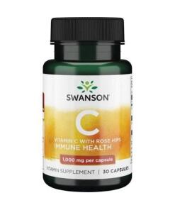 SWANSON Witamina C1000 + dzika róża 30 kaps