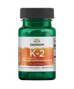 SWANSON Witamina K-2 + Nattokinaza 30 żelek