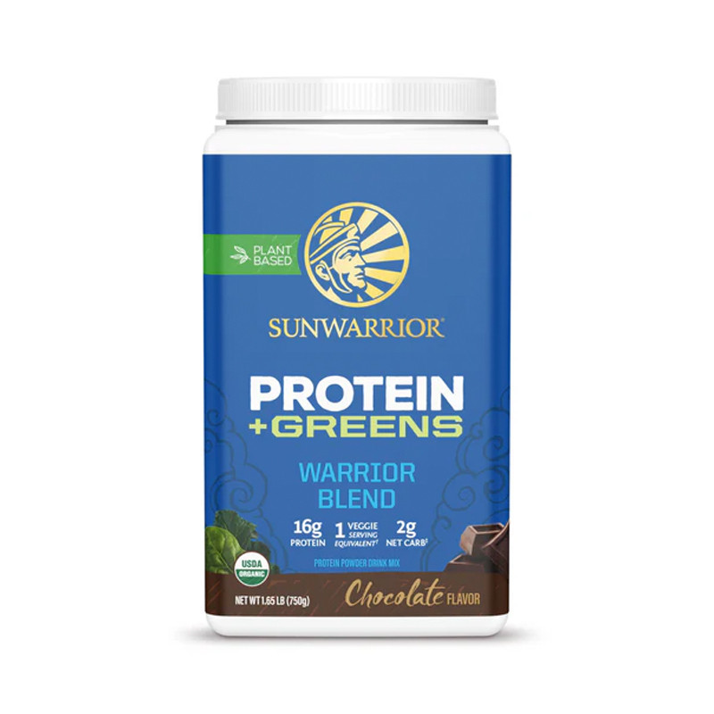Sunwarrior - Protein Blend + Greens Czekolada, Proszek