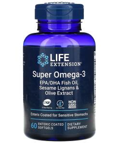 Super Omega-3 EPA/DHA z lignanami sezamowymi i ekstraktem z oliwek - 60 kapsułek enterycznych