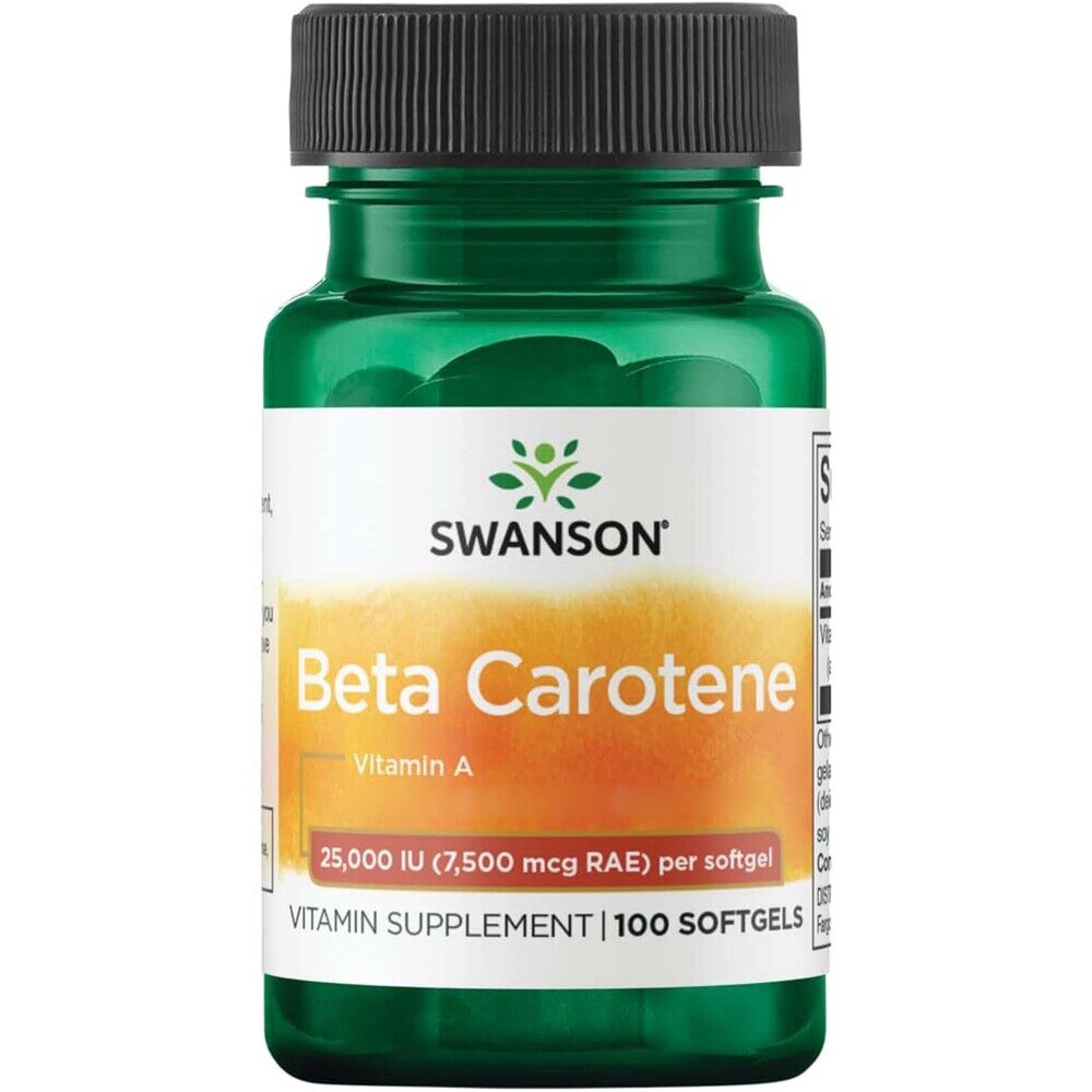 Swanson - Swanson Beta-karoten 25 000 IU (7 500 mcg) 100 kapsułek miękkich