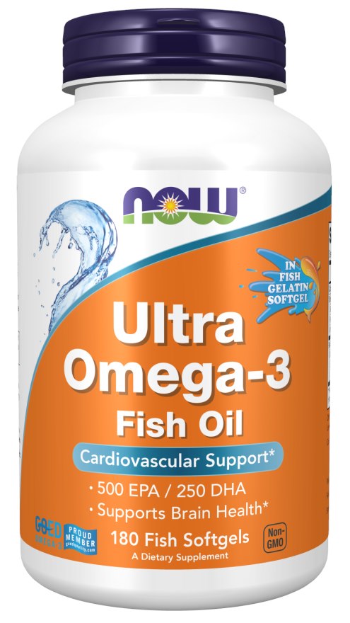 Ultra Omega-3 (w miękkich kapsułkach z żelatyny rybnej) - 180 miękkich kapsułek z oleju rybnego