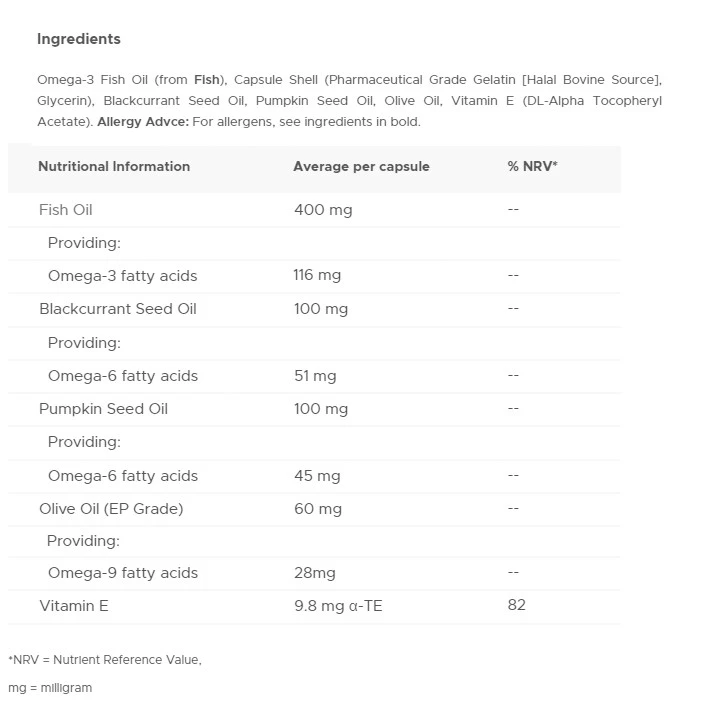 Vitabiotics Ultra Omega 3-6-9 (60 kapsułek) - obrazek 2