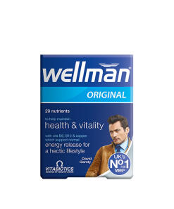 Vitabiotics Wellman Original - wielowitamina dla mężczyzn (30 tabletek)