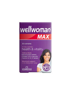 Vitabiotics Wellwoman Max (84 Kapsułek) - multiwitamina dla kobiet Max