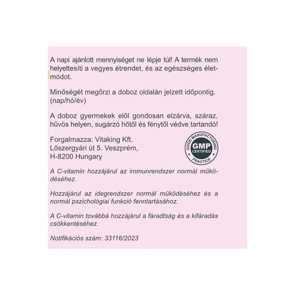 Vitaking - Natychmiastowy Najwyższej Jakości Proszek z Witaminą C o Smaku Jeżyny (150 g) - obrazek 3