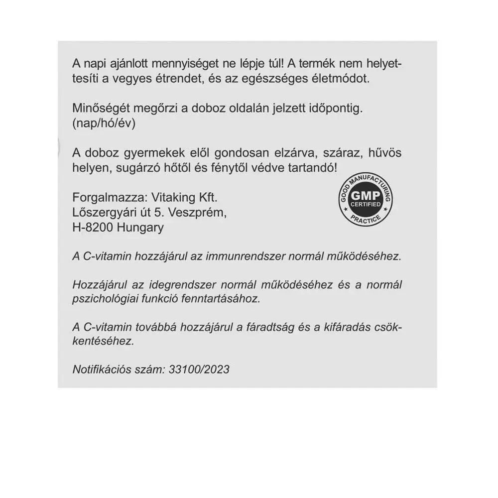 Vitaking - Natychmiastowy Proszek z Witaminą C Supreme Vitaking (400 g, Smocza Jagoda) - obrazek 3