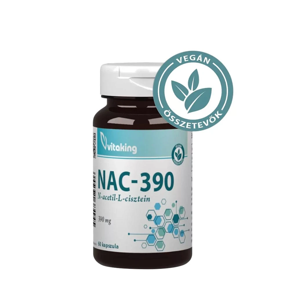 Vitaking - NAC-390 (N-acetylo-L-cysteina) 390 mg (60 kapsułek)