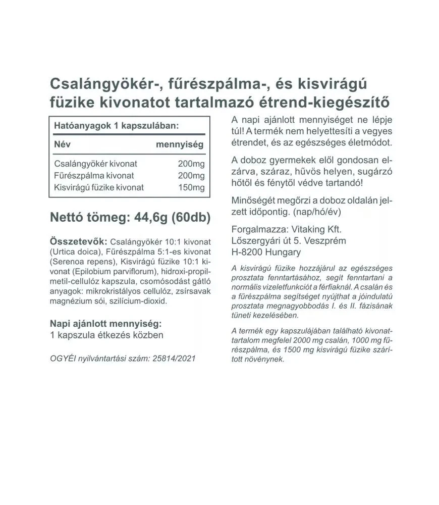 Vitaking - Kompleks na Prostatę (60 kapsułek) - obrazek 2