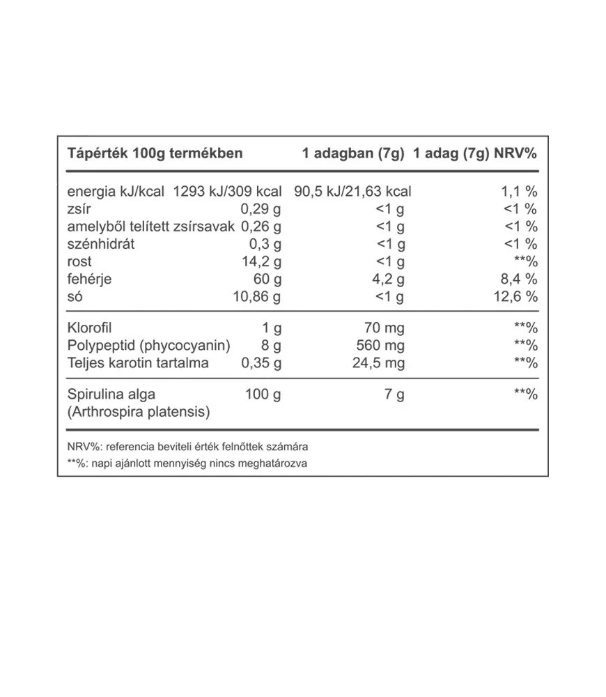 Vitaking - Proszek z alg spirulina (250 g) - obrazek 2