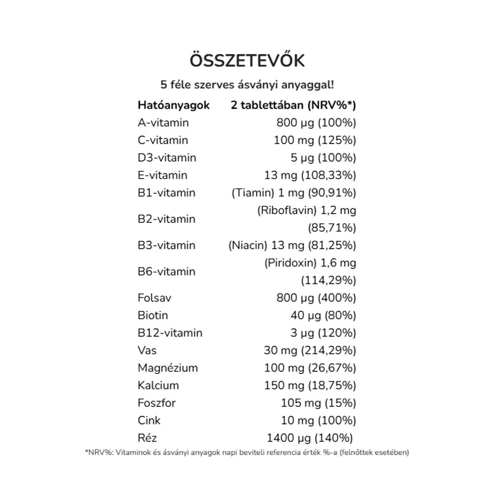 Vitaking - Wieloskładnikowy suplement diety dla kobiet w pierwszym trymestrze ciąży bez jodu (60 tabletek) - obrazek 2