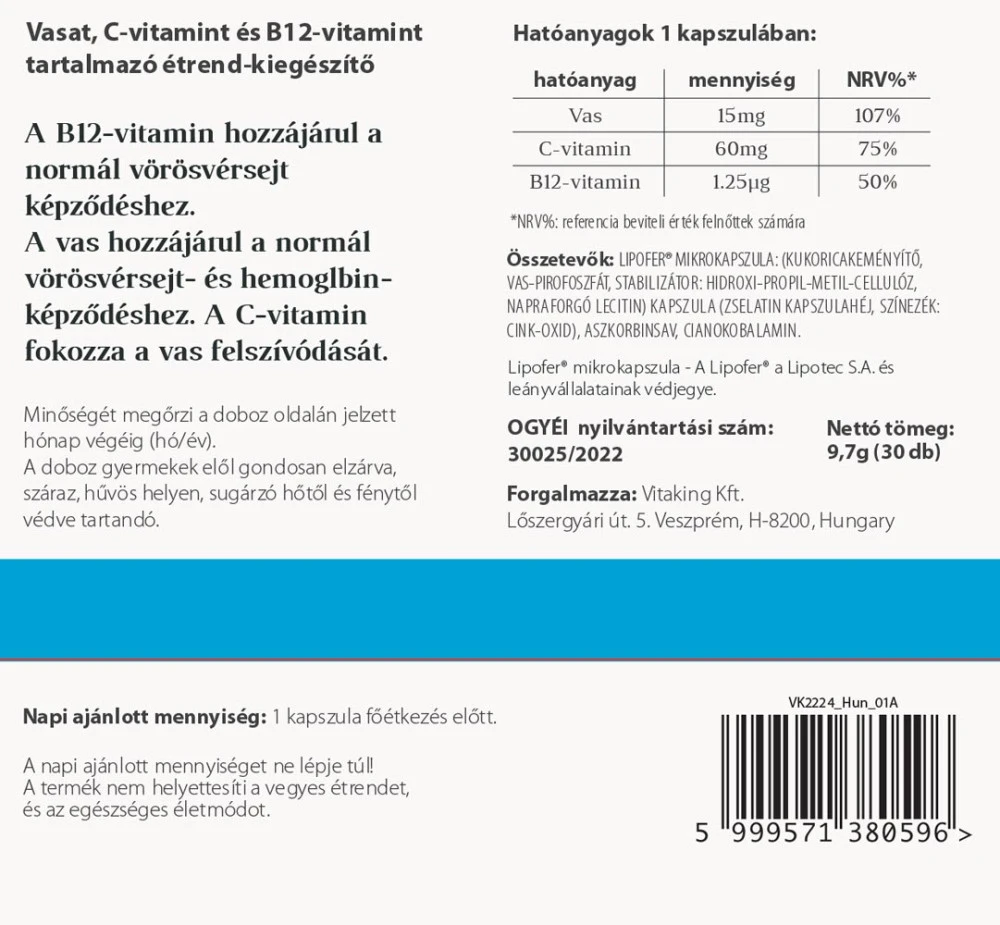 Vitaking - Vitafer (30 kapsułek) - obrazek 2