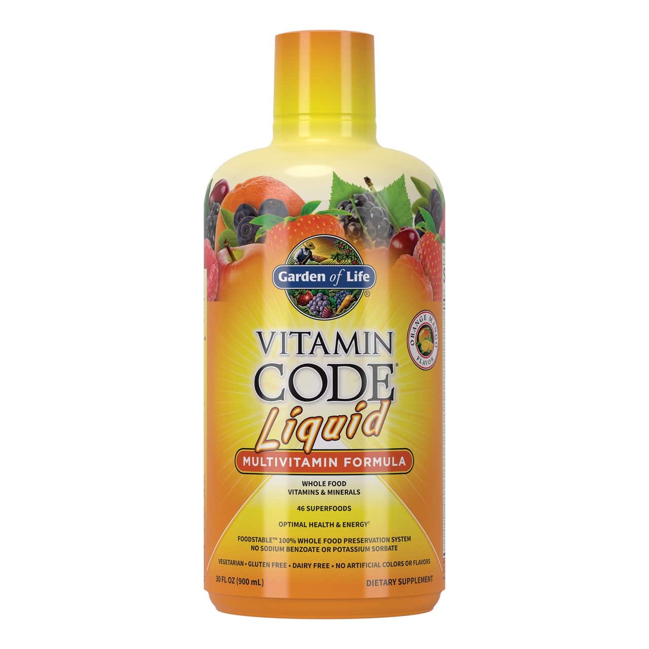 Wieloskładnikowy płynny multivitamin Vitamin Code, pomarańcza mango - 900 ml