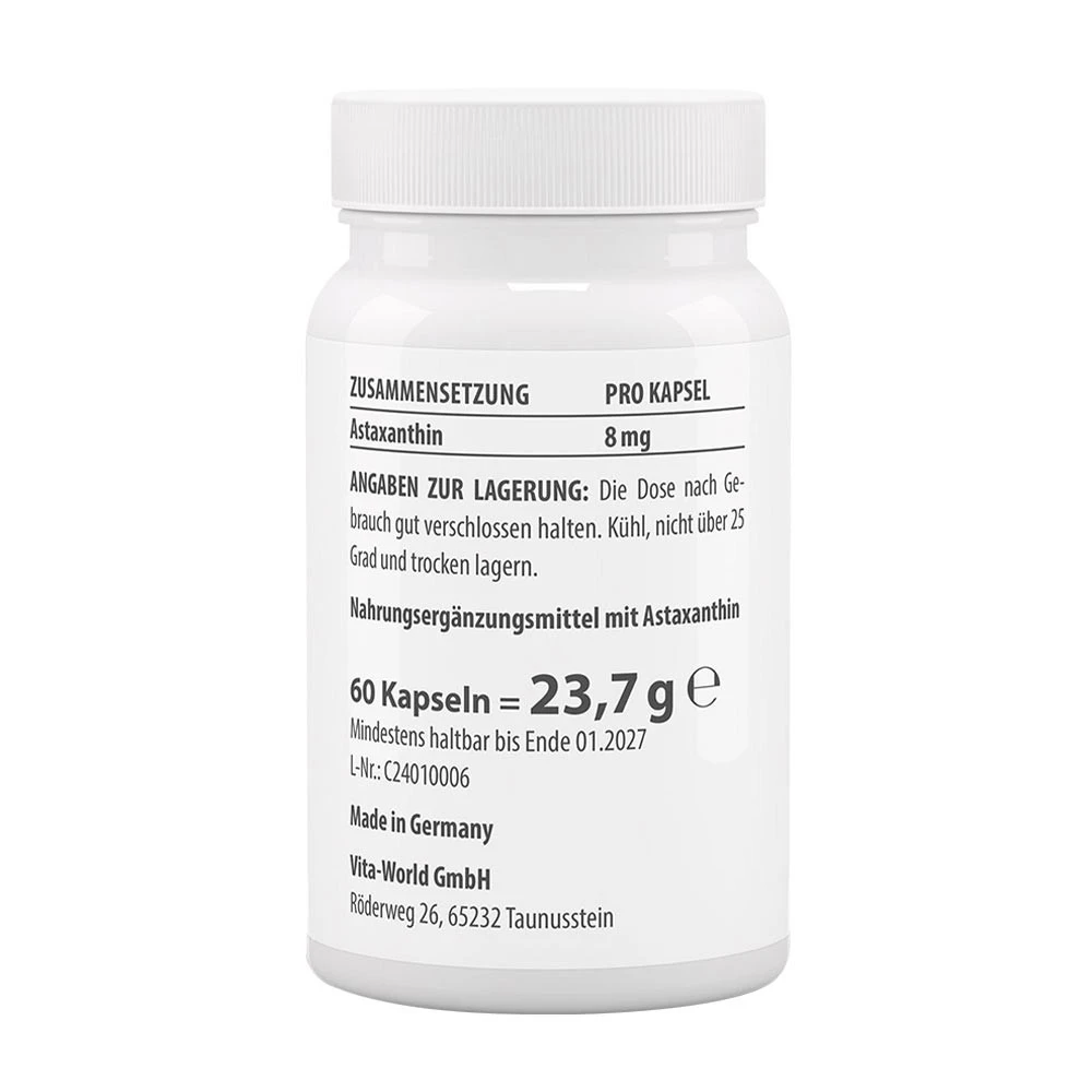 Vitaworld - Astaksantyna 8 mg (60 kapsułek) - obrazek 2