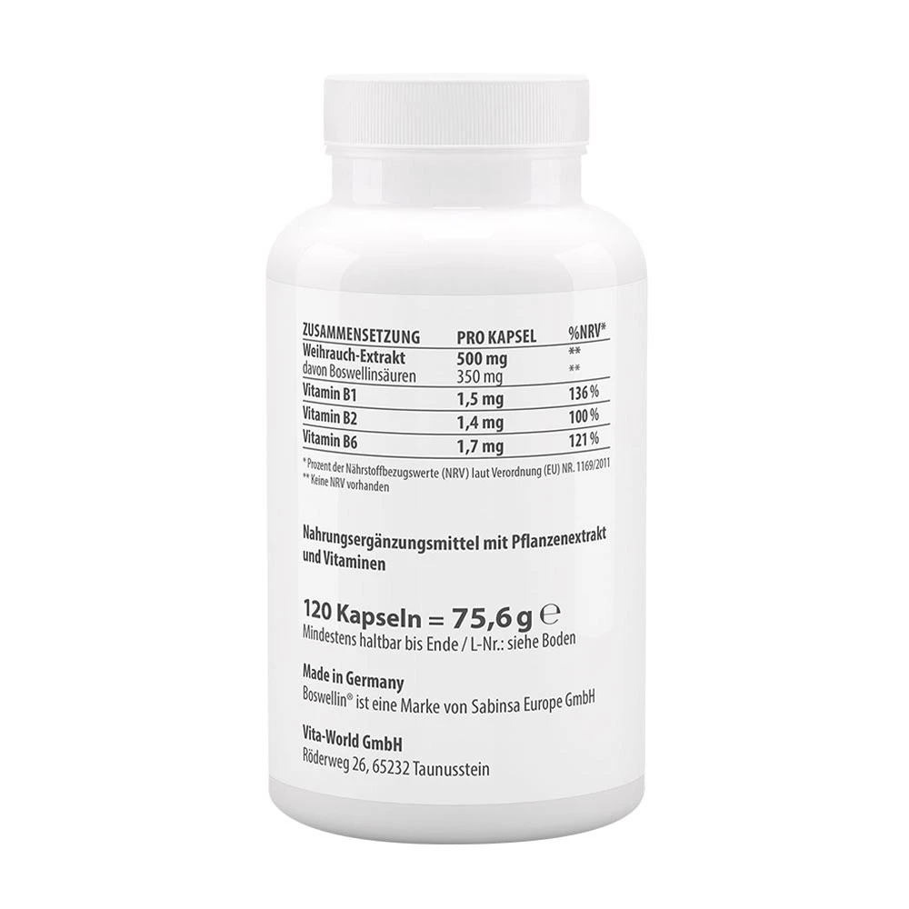Vitaworld - Kadzidłowiec 500 mg (120 kapsułek) - obrazek 2