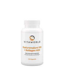 Vitaworld Kwas Hialuronowy 100 + Kolagen 400 (120 kapsułek)