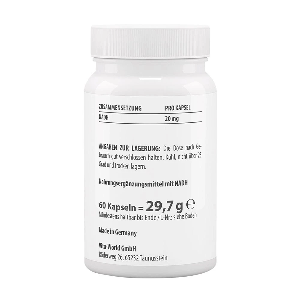 Vitaworld - NADH 20 mg (60 kapsułek) - obrazek 2