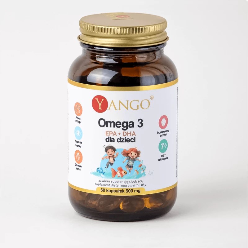Yango - Omega 3 dla dzieci EPA + DHA (60 kapsułek)