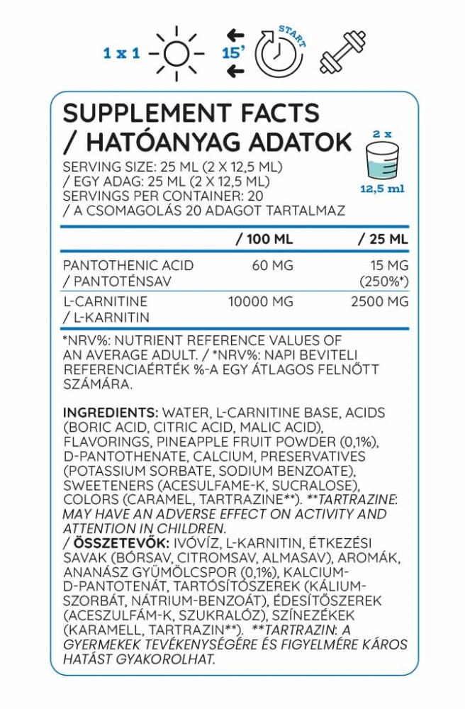 Nutriversum - L-karnityna 2500 mg FLOW (500 ml, ananas)