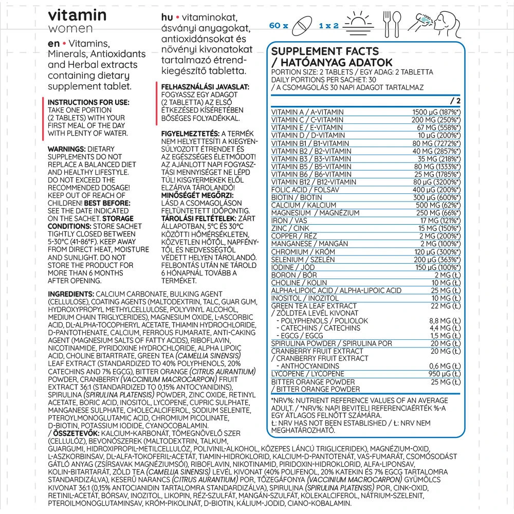 Nutriversum - Witaminy dla Kobiet (60 tabletek)
