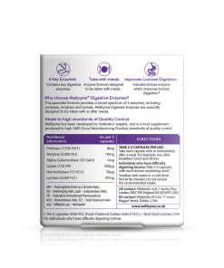 Vitabiotics Wellzyme Enzymy trawienne (60 kapsułek)