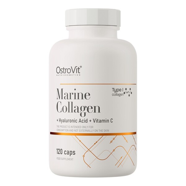 Marine Collagen + Hyaluronic Acid + Vitamin C kolagen morski + kwas hialuronowy + witamina C 120 kapsułek