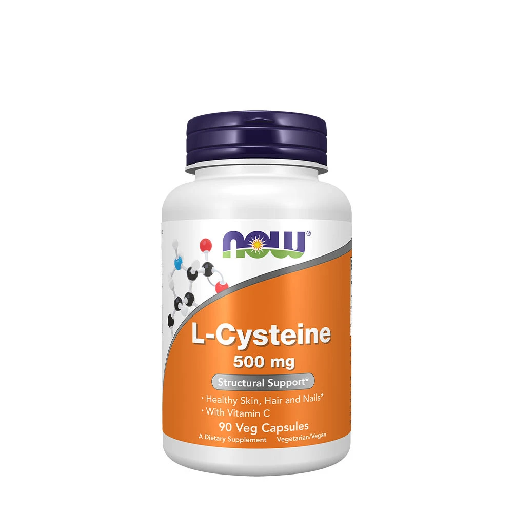 NOW L-Cysteina 500 mg (90 Kapsułek Roślinnych)