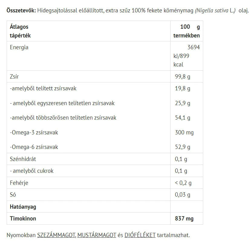 Natur Tanya - Olej z Czarnuszki 100% (50 ml) - obrazek 2